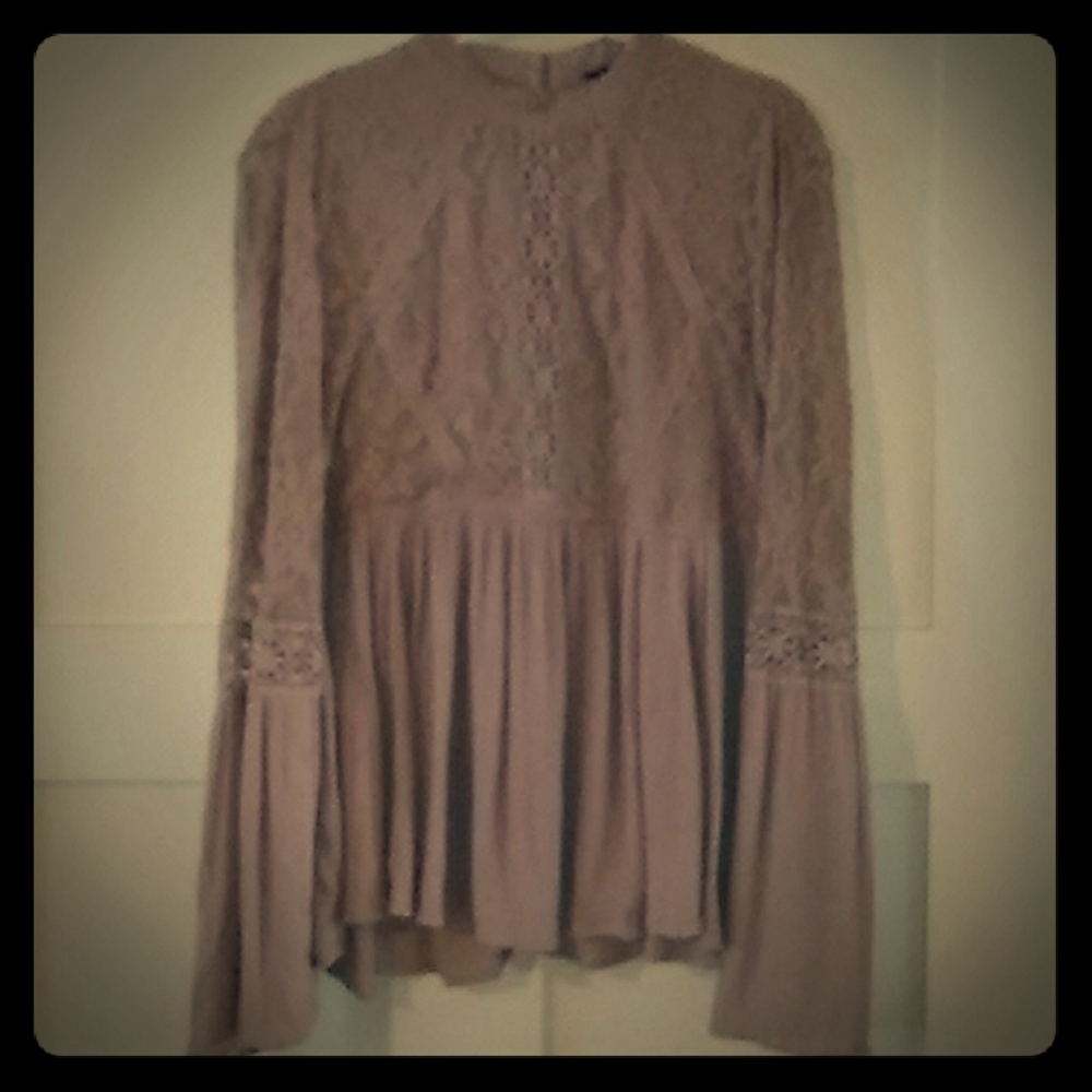 Mauve lace blouse